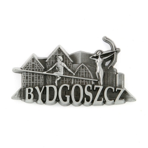 Magnes na lodówkę – panorama Bydgoszcz, metalowy