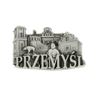 Magnes na lodówkę – panorama Przemyśl, metalowy