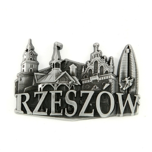 Magnes na lodówkę – panorama Rzeszów, metalowy