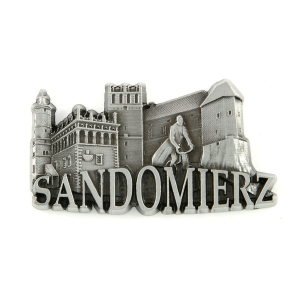Magnes na lodówkę – panorama Sandomierz, metalowy