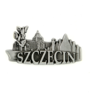 Magnes metalowy panorama Szczecin