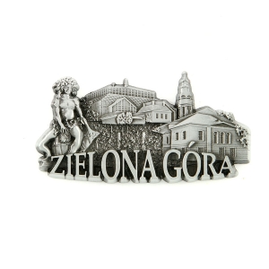 Magnes na lodówkę – panorama Zielona Góra, metalowy