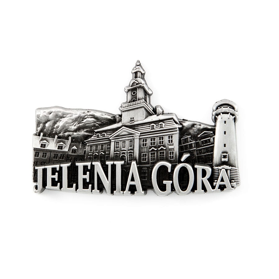 magnes na lodówkę Jelenia Góra panorama metalowy pamiątka