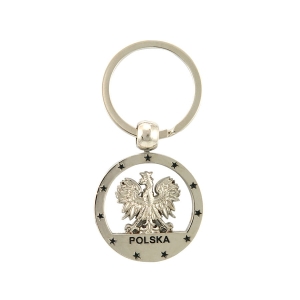 Brelok okrągły nikiel Polska