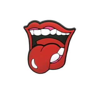 Usta z językiem przypinka do crocs, Rolling Stones