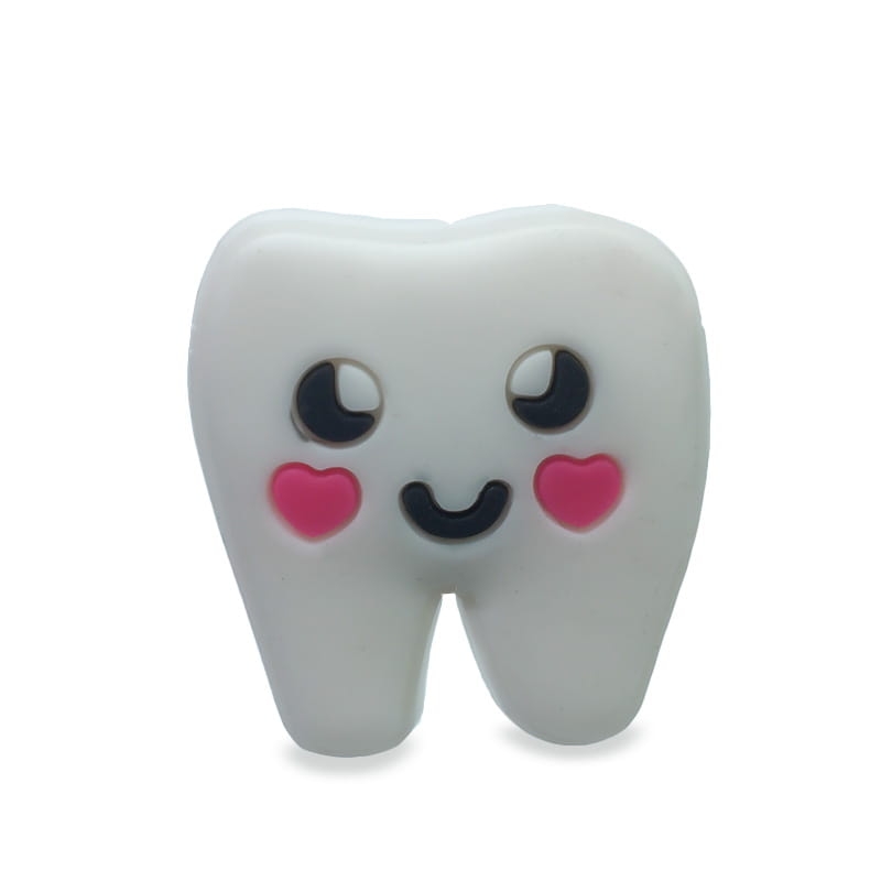 Ząb z uśmiechem przypinka dentysty do crocs kroksy ozdoba