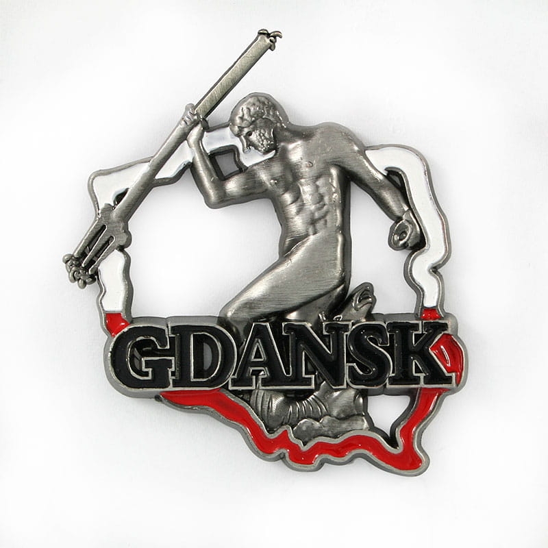 magnes lodówkę Polska Gdańsk Neptun metalowy pamiątka
