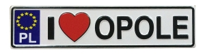 Magnes metalowy tablica rejestracyjna  Opole