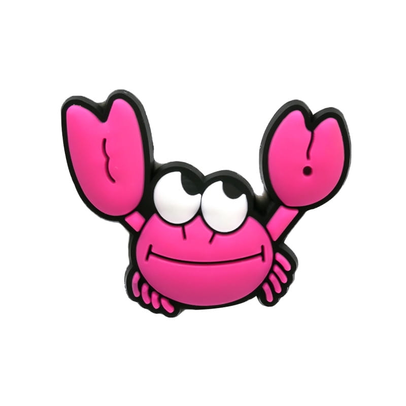 Różowy krab przypinka do crocs ozdoba kroksy