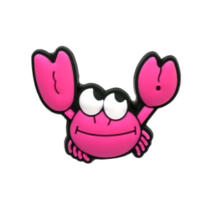 Różowy krab przypinka do crocs, ozdoba, kroksy