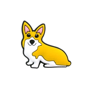 Pies Corgi przypinka do crocs, ozdoba, kroksy
