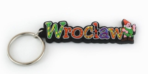 Brelok gumowy napis wrocław
