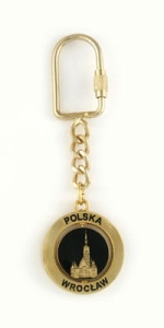 Brelok obrotowy - Wrocław złoty