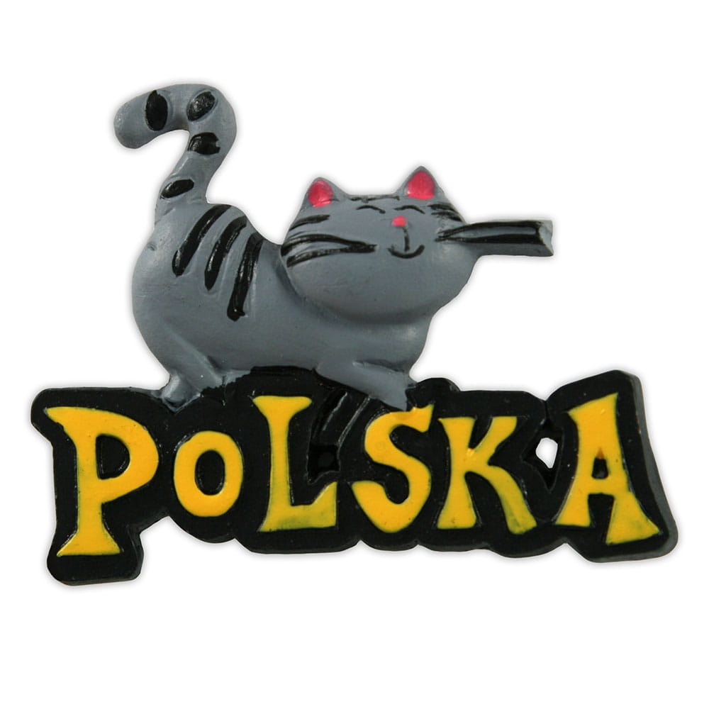 magnes na lodówkę kot Polska pamiątka z Polski