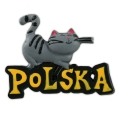 magnes na lodówkę kot Polska pamiątka z Polski
