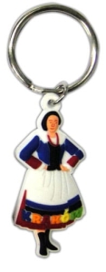Brelok gumowy - strój krakowski damski