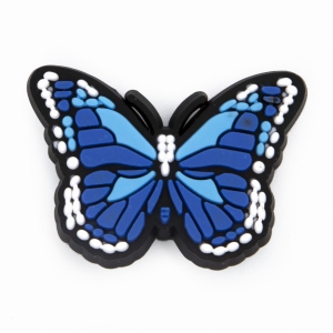 Motyl niebieski przypinka do crocs, kroksy, ozdoba
