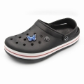 motyl niebieski ozdoba na crocs kroksy czarne buty