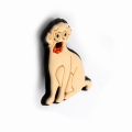 pin labrador ozdoba do kroksów widok z boku