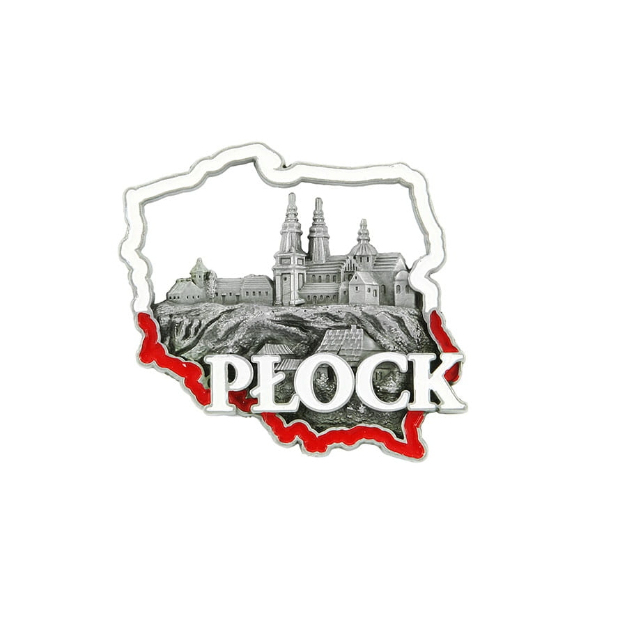 magnes na lodówkę Polska Płock metalowy pamiątka z Polski
