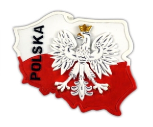 Magnes kontur Polska orzeł