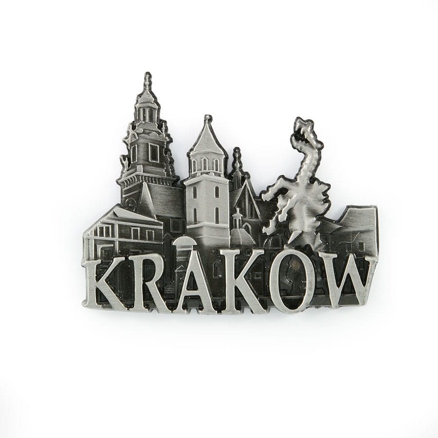 magnes na lodówkę panorama Kraków Wawel metalowy pamiątka