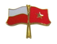 Flaga Polska - Wietnam, przypinka