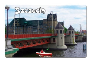 Magnes z efektem 3D Szczecin most
