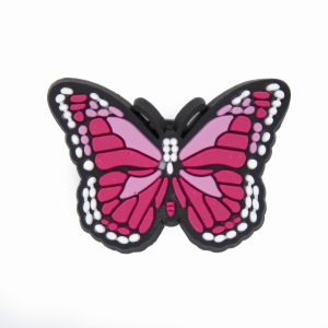 Motyl fioletowy wpinka ozdoba do kroksów, crocs
