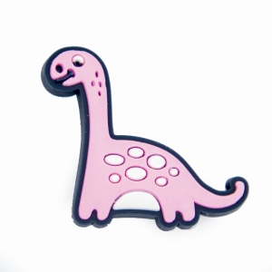 Dinozaur różowy wpinka ozdoba do kroksów, crocs