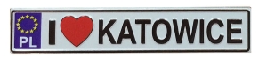Magnes metalowy tablica rejestracyjna  Katowice