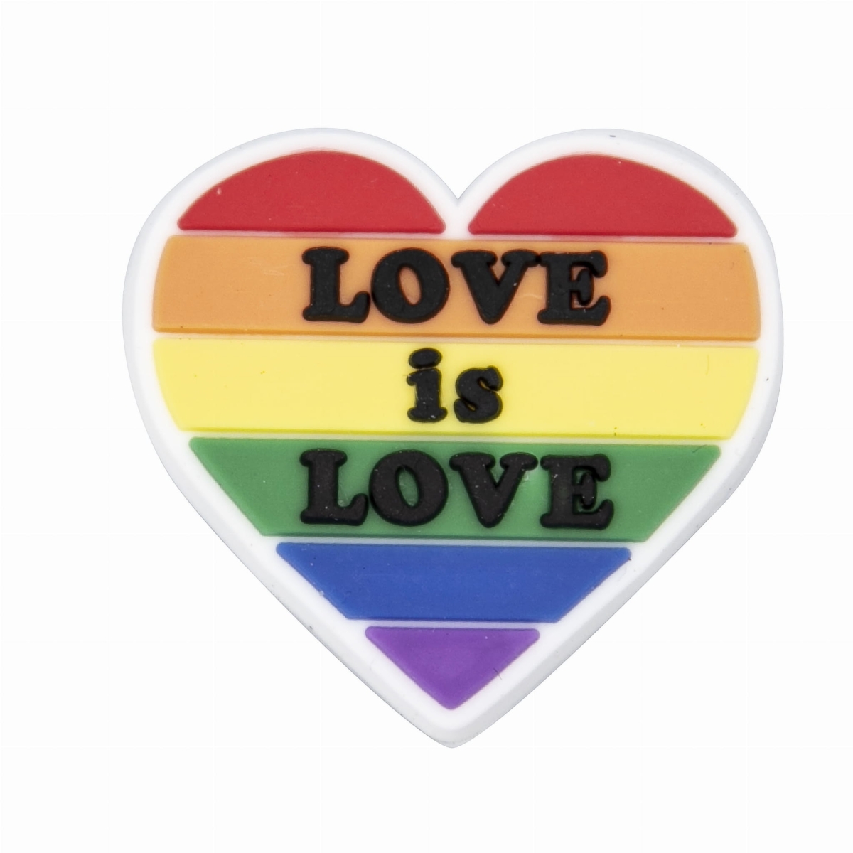 Wpinka do kroksów Love is Love LGBT tęczowe serce