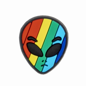 Alien tęczowy UFO wpinka ozdoba do kroksów, crocs