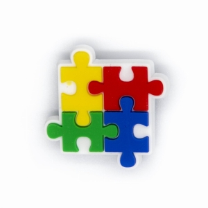 Autyzm, puzzle przypinka do crocs, kroksy, ozdoba