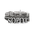 magnes na lodówkę panorama Sopot metalowy pamiątka