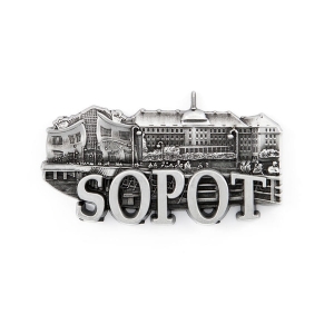 Magnes na lodówkę – panorama Sopot, metalowy
