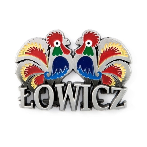 Magnes na lodówkę – panorama Łowicz, metalowy