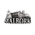 magnes na lodówkę metalowy panorama Malbork pamiątka