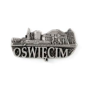 Magnes na lodówkę – panorama Oświęcim, metalowy