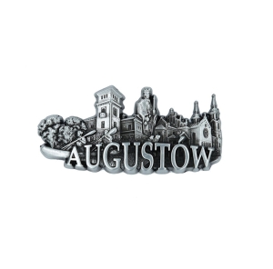 Magnes na lodówkę – panorama Augustów, metalowy