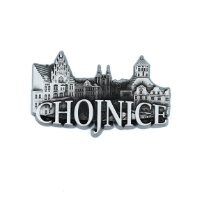 Magnes na lodówkę – panorama Chojnice, metalowy