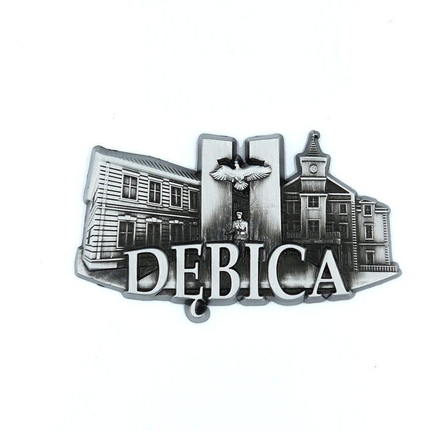 magnes na lodówkę panorama Dębica metalowy