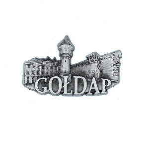 Magnes na lodówkę – panorama Gołdap, metalowy
