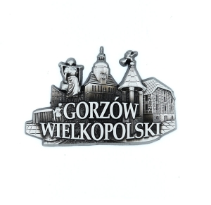 Magnes na lodówkę – panorama Gorzów Wielkopolski, metalowy