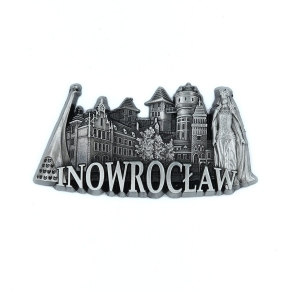 Magnes na lodówkę – panorama Inowrocław, metalowy