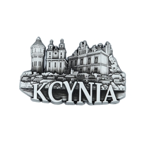 Magnes na lodówkę – panorama Kcynia, metalowy