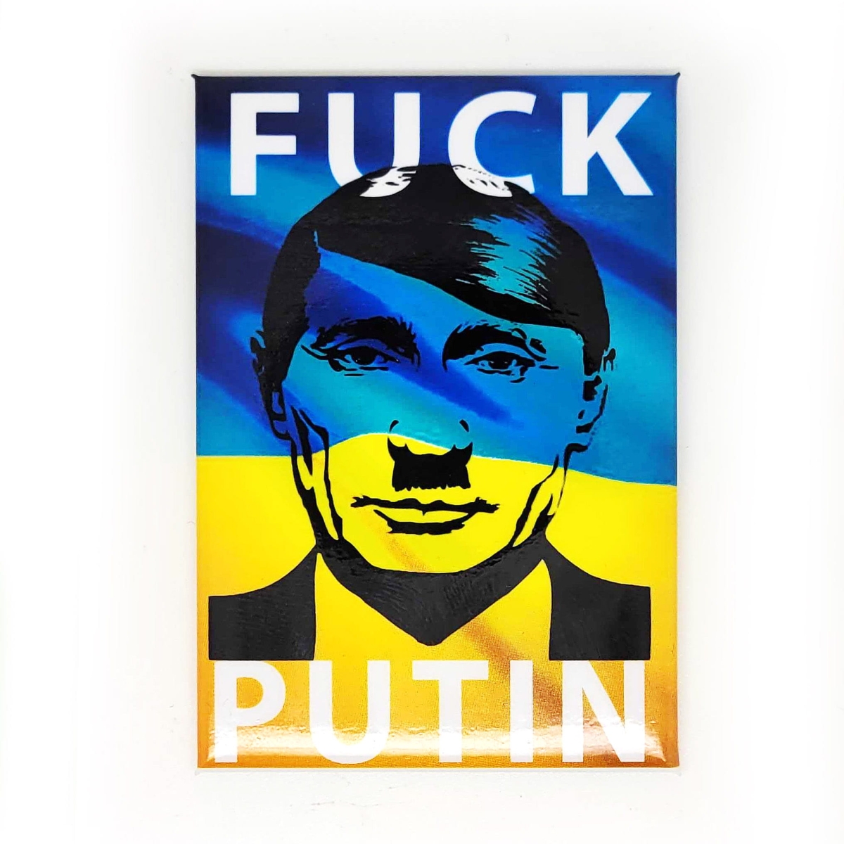magnes na lodówkę Ukraina Fuck Putin flaga ukraińska