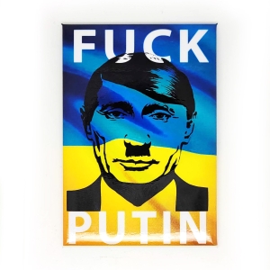 Magnes na lodówkę UKRAINA, FUCK PUTIN
