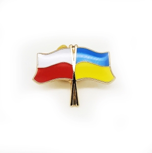 Przypinka – flaga Polski – Ukraina