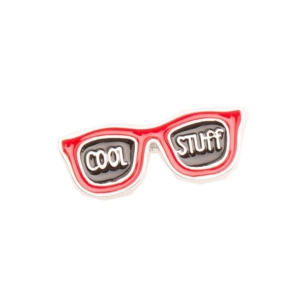 Metalowa przypinka, pins, okulary słoneczne